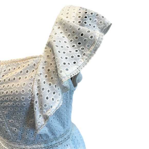 Alice + Olivia Remada White Eyelet Mini Dress - Picture 4 of 5